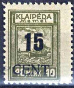 Stamp, New value on Memeledition, Lithuania,  