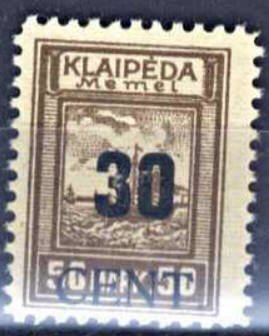 Stamp, New value on Memeledition, Lithuania,  