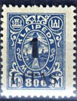 Stamp, New value on Memeledition, Lithuania,  