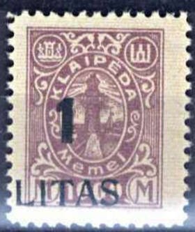 Stamp, New value on Memeledition, Lithuania,  