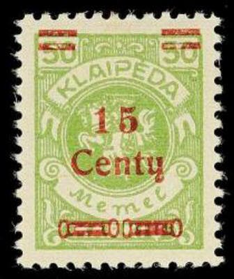 Overprint: 15 Centy