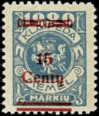 Overprint: 15 Centy