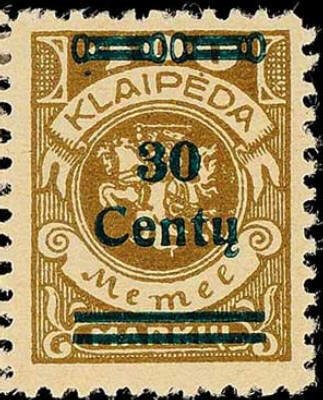 Overprint: 30 Centy