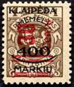 Stamp, New vertical value, Lithuania,  