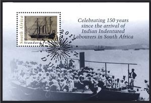 Souvenir Sheet, Sketch of S.S. Truro, South Africa,  , Ships, Emigration