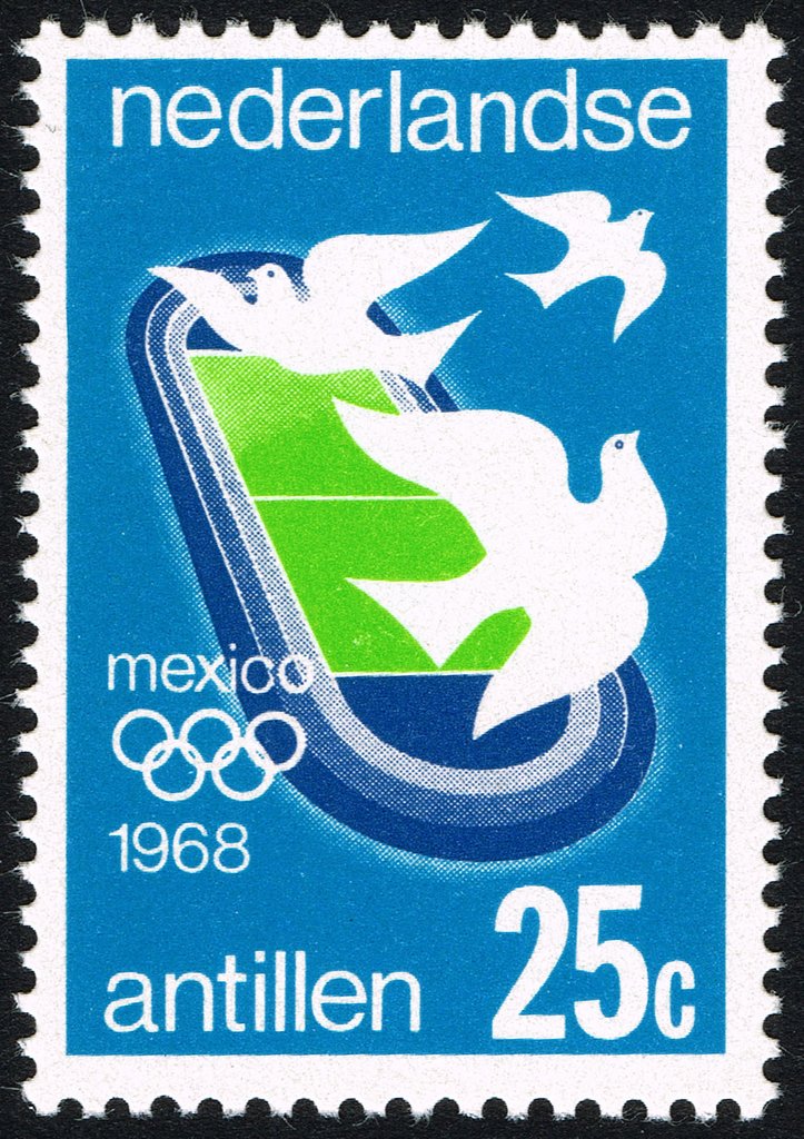 Stadium, doves & Olympic rings