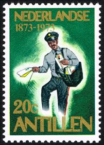 Stamp, Mailman, Netherlands Antilles,  