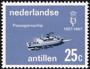 Stamp, Passanger ship, Netherlands Antilles,  , Ships
