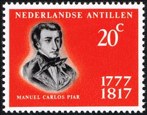 Stamp, Manuel Carlos Piar (1777-1817), Netherlands Antilles,  