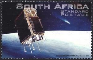 Stamp, Sumbandila SAT in Orbit, South Africa,  , Astronomy, Satellites