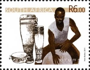 Stamp, Drums, South Africa,  
