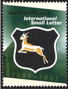 Stamp, Evolution of the Emblem, South Africa,  , Stylized Animals, Sport, Rugby