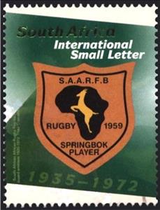 Stamp, Evolution of the Emblem, South Africa,  , Stylized Animals, Sport, Rugby