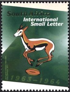 Stamp, Evolution of the Emblem, South Africa,  , Stylized Animals, Sport, Rugby