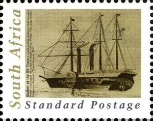 Stamp, Sketch of the SS Truro, South Africa,  