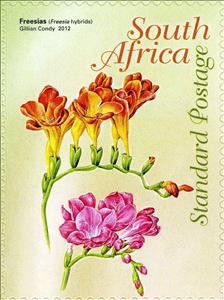 Stamp, Freesias, South Africa,  