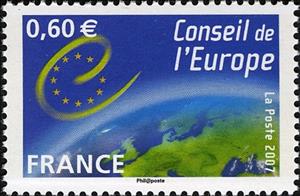 Stamp, European Council, France,  , European Union, Europe, Council of Europe, Globes