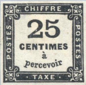 Stamp, Tax ( Chiffre Taxe ), France,  