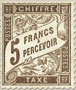 Stamp, Chiffre taxe, type Duval, France,  , Numbers