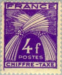 Stamp, Sheaves of wheat, France,  , Crops, Plants (Flora)