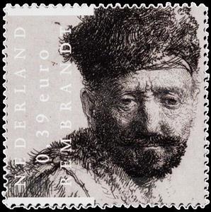 Stamp, "Man with Oriental Costume", Netherlands,  , Paintings, Art