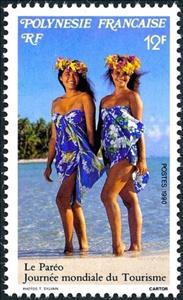 Stamp, Polynesians, French Polynesia,  