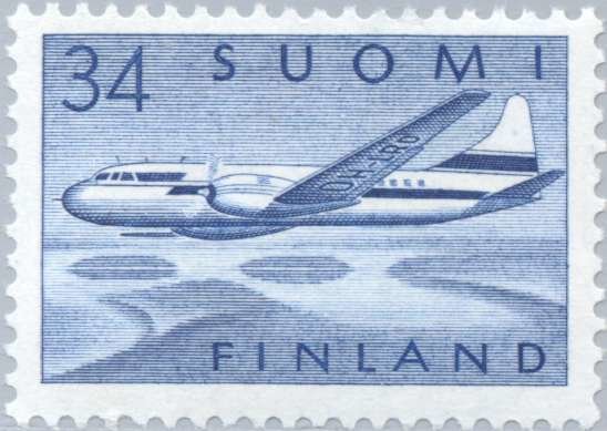 Aircraft Convair 440 over Lake Landscape