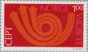 Stamp, C.E.P.T.- Posthorn, Norway,  , Postal Unions, C.E.P.T., Europe, Post Horns