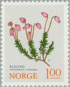 Stamp, Mountain Heath (Phyllodoce caerulea), Norway,  , Flowers, Plants (Flora)