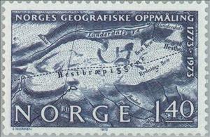 Stamp, Geographical Survey, Norway,  , Cartography, Geography