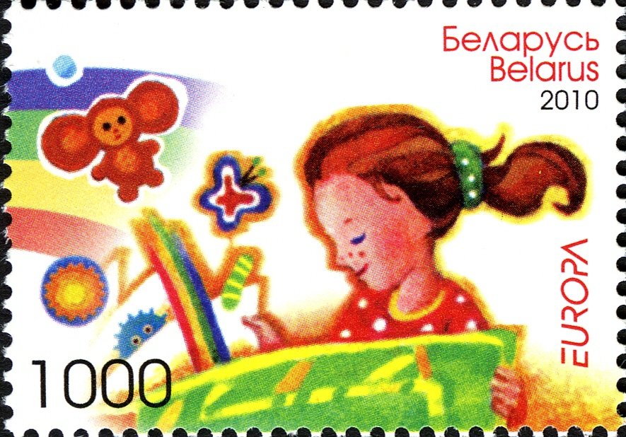 Girl with book. On back plan hero baby books