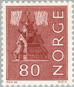 Stamp, Local Motives, Norway,  , Churches - Cathedrals - Basilicas - Chapels