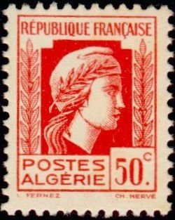 Stamp, Marianne d'Alger, Algeria,  