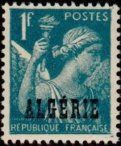 Stamp, Type Iris, Algeria,  