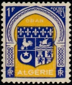 Stamp, Coat of arms of Oran, Algeria,  , Heraldic Animals, Coats of Arms