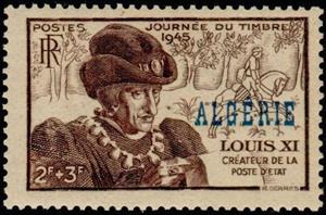 Stamp, Louis XI, Algeria,  