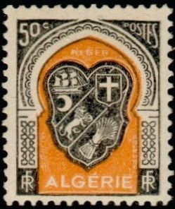 Stamp, Coat of arms of Algiers, Algeria,  , Heraldic Animals, Coats of Arms