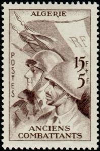 Stamp, Anciens Combattants- Veterans, Algeria,  