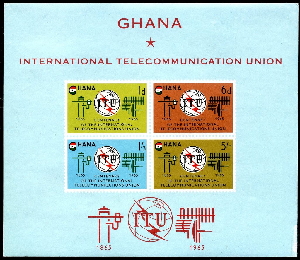 Emblem of the UIT , telegraph pole , antenna system