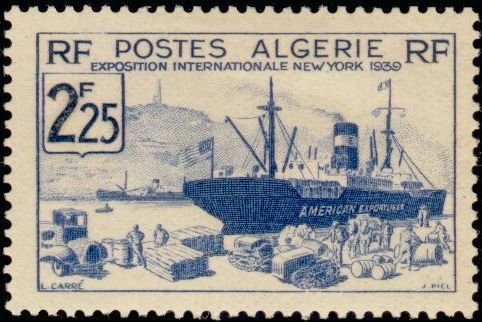 American export liner unloading cargo