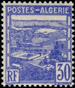 Stamp, View of Algiers, Algeria,  