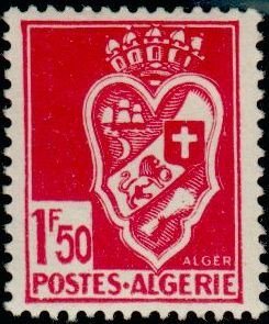 Stamp, Algiers, Algeria,  , Coats of Arms