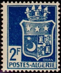Stamp, Arms of Oran, Algeria,  