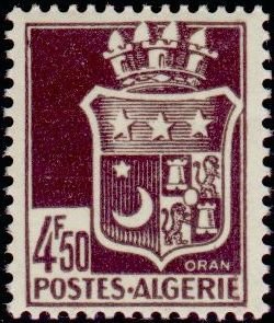 Stamp, Arms of Oran, Algeria,  