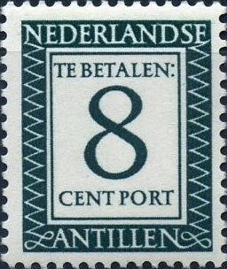 Stamp, Number and value, Netherlands Antilles,  , Numbers