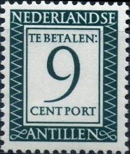 Stamp, Number and value, Netherlands Antilles,  , Numbers