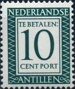 Stamp, Number and value, Netherlands Antilles,  , Numbers