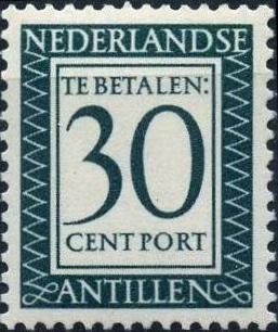 Stamp, Number and value, Netherlands Antilles,  , Numbers