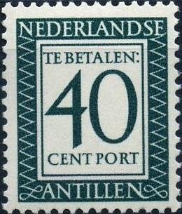 Stamp, Number and value, Netherlands Antilles,  , Numbers