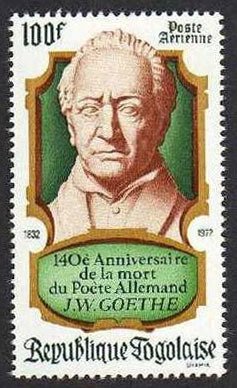 Stamp, J.W. Goethe, Togo,  